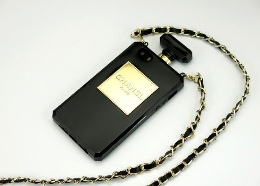 Chanel Perfume Bottle Black Case For IPhone 5.5s.5c