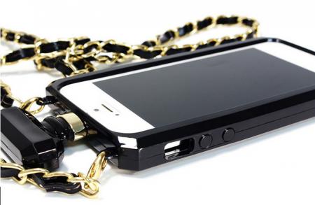 Chanel Perfume Bottle Black Case For IPhone 5.5s.5c